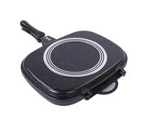 Cocoarm Sartén para Parrilla de Doble Cara, Sartén Abatible de Aleación de Aluminio Fundido a Presión con Cerradura Magnética de 4000Gs, Antiadherente para Interior y Exterior, Filete, Panqueque de