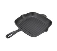 Cocoarm Sartén para Parrilla de Hierro Fundido, Sartén Cuadrada para Bistec y Tocino, Diseño de Doble Salida, Crestas Paralelas, Transferencia Uniforme de Calor, Gran Superficie de Cocción para el