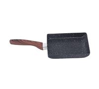 Cocoarm Sartén Tamagoyaki Sartén para Tortilla Japonesa Antiadherente de Aluminio con de Plástico Fenólico Base Calefactora Ancha para Huevos Tocino Panqueques Cocina Casera (Pequeña)