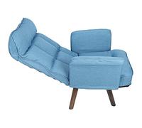 Cocoarm Sofá Cama Giratorio de 360 Grados, Sillón Reclinable de Tela de Poliéster con Respaldo de 5 Posiciones, 95 X 80 X 70 Cm, Sillón Plegable para Sala de Estar, Dormitorio, Oficina en Casa