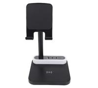 Cocoarm Soporte de Cargador Inalámbrico, Estación de Carga Inalámbrica ABS de 15 W con Luz Nocturna, Soporte para Tableta de Teléfono, 1 Puerto USB y 2 Puertos Tipo C, Cargador de Escritorio