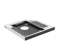 Cocoarm Soporte de Unidad Estatal Bandeja de Disco Duro de Aleación de Aluminio Kit de Montaje de Disco Duro SSD de 9,5 Mm con Marco Engrosado de 6 Gbps Bloqueo de Tornillo de 4 Lados para Computadora