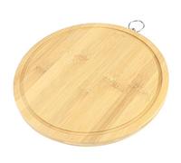 Cocoarm Tabla de Cortar Redonda de bambú, Tabla de Cortar con Canal Guía y de Metal, de Masa de 24,5 a 39 Cm para Preparación de Pan de Carne Vegetal en la Cocina del Restaurante del Hogar (Diámetro
