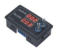Cocoarm Tablero de relé de Retardo de Tiempo Digital, Módulo Controlador de Motor ABS DC 7 a 27V 10A 0.001S a 999H Función de Memoria de Pantalla LED para Generador Control de Sincronización