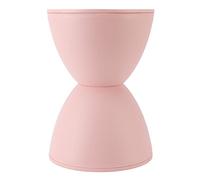 Cocoarm Taburete con Forma de Reloj de Mesa Auxiliar Redonda de Plástico 30 Cm X 42 Cm Asiento y Mesa Multiusos de Estilo Nórdico Moderno para Baño Probador de Zapatos (Pink)