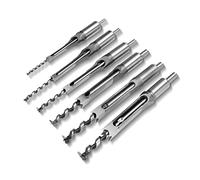 Cocoarm Taladro De Sierra, Broca De Taladro de 6Pcs Taladro De Cincel para Carpintería Drill Brocas cuadradas para carpintería for Woodworking