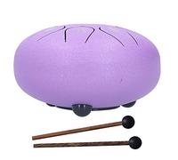 Cocoarm Tambor de Lengua de 6 Pulgadas, 8 Tonos, Tambor de Mano, Instrumento de Percusión de Acero y Madera con Mazos, Libro de Música y Bolsa para Meditación, Yoga, Musicoterapia, Principiantes