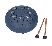 Cocoarm Tambor de Lengua de 6 Pulgadas, 8 Tonos, Tambor de Mano, Instrumento de Percusión de Acero y Madera con Mazos, Libro de Música y Bolsa para Meditación, Yoga, Principiantes, Musicoterapia