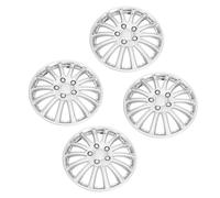 Cocoarm Tapacubos Juego de Cubiertas de Rueda ABS de 14 Pulgadas 4 Piezas Tapacubos Universales con Clip Plateados para Automóviles SUV con Ruedas de Acero Reemplazo Antiimpacto Resistente Al Desgaste