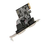 Cocoarm Tarjeta de Expansión en Serie PCIe, Adaptador de Doble Puerto RS232 para Equipos Industriales de Escritorio, Soporte de Tamaño Completo, Admite XP-11, Compilación de Código Fuente del Kernel