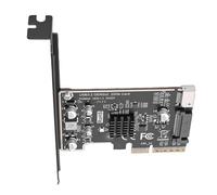 Cocoarm Tarjeta de Expansión PCI Express, PCB PCIe a Tarjeta de Expansión USB 20 Gbps USB 3.2 Gen2x2 Tipo E Frontal Tipo C, sin Controlador, PCIe X4 X8 X16 para Actualización de Compilación de PC de