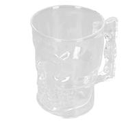 Cocoarm Taza de Cerveza Taza de Cerveza con Forma de Calavera de Vidrio de Borosilicato Alto de Whisky de Gran Capacidad de 500 Ml con Diseño de Calavera Transparente Grueso para el Hogar KTV Bar