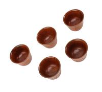 Cocoarm Tazas de té de Madera, Tazas de té de Madera Maciza Hechas a Mano con un Diseño único de Veta de, para Beber café, Sake y Bebidas Calientes en el Hogar, Restaur (BLACK)