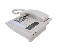 Cocoarm Teléfono con Llave Grande Teléfono Fijo con Cable ABS Identificador de Llamadas de 16 Dígitos Reloj de Llamadas Manos Libres Alarma Escritorio o Soporte de Pared para el Hogar Hotel Oficina