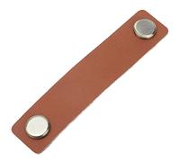 Cocoarm Tiradores de Cajones de Cuero de PU Manijas de Gabinete de Aleación de Zinc 4,9 X 1,0 Pulgadas Estilo Europeo Anticolisión Resistente Al Desgaste para Cajones Armarios Puertas (BROWN)