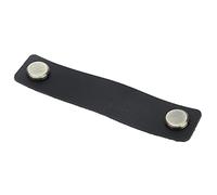 Cocoarm Tiradores de Cajones de Cuero de PU Manijas de Gabinete de Aleación de Zinc 4,9 X 1,0 Pulgadas Estilo Europeo Anticolisión Resistente Al Desgaste para Cajones Armarios Puertas (BLACK)