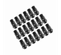 Cocoarm Tornillo para Neumático de Coche, Rueda de Carreras, Tuerca de Aluminio M12X1.5, Ligero, de Alta Resistencia, Adecuado para, y Más (Black)