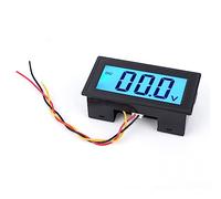 Cocoarm Voltímetro LCD 0-500V, Pantalla LCD con Retroiluminación Azul,
