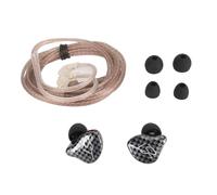 Cocoarm ZST 1BA+1DD Monitores Intraurales Híbridos, Auriculares HiFi Estéreo con Cable Desmontable para Músicos Audiófilos (Estándar de Fibra de Carbono)