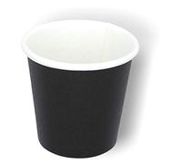 Cocobanana Vasos de Papel 75ml - Contenedores de Bebidas Desechables y Reciclables - Cartón Alimentario Sin Gusto ni Olor - Pequeño para Café Caliente y Frío, Té, Espresso - [Negro], [1600]