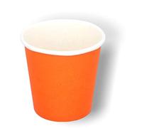 Cocobanana Vasos de papel de 75 ml, desechables, compostables, de cartón para uso alimentario, sin olor y sin sabor, vasos pequeños para bebidas calientes y frías, café, espresso - [naranja], [400]