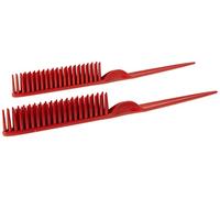 CocoBlack Naturals Peine de 3 filas para desenredar, definir y separar rizos (rojo)