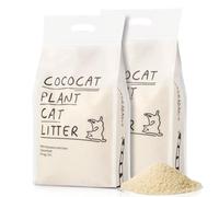 Cococat Arena para gatos de yuca, hecha para cajas de arena automáticas (bolsa de 2 x 2,5 kg/6 litros), fuerte aglomeración, sin perfume para un excelente control de olores, sin polvo, fácil recogida