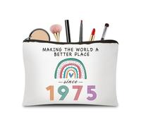 CoCoCherry Regalos de 50 cumpleaños para mujeres, bolsas de cosméticos para regalos de 50 cumpleaños, regalos divertidos de 50 cumpleaños para ella, bolsa de maquillaje, ideas de 50 cumpleaños,