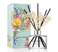 COCODOR Difusor de Varillas con Flores secas/Jazmín Blanca (White Jasmine) / 200ml / Ambientadores de Hogar, Ambientador Varillas, Regalo Madre Profesora, Regalo Día del Madre