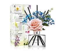 COCODOR Difusor de Varillas con Rosa/Algodón Puro (Pure Cotton) / 200ml / Ambientadores de Hogar, Ambientador Varillas, Regalo Madre Profesora, Regalo Día del Madre