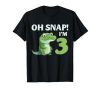 Cocodrilo 3er cumpleaños Reptil Fiesta Humor niños Oh Snap Camiseta