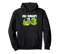 Cocodrilo 3er cumpleaños Reptil Fiesta Humor niños Oh Snap Sudadera con Capucha
