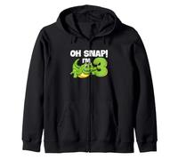 Cocodrilo 3er cumpleaños Reptil Fiesta Humor niños Oh Snap Sudadera con Capucha