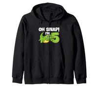 Cocodrilo 5º cumpleaños Reptil Fiesta Humor niños Oh Snap Sudadera con Capucha