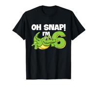 Cocodrilo 6º cumpleaños Reptil Fiesta Humor niños Oh Snap Camiseta