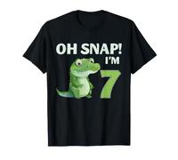 Cocodrilo 7º cumpleaños Reptil Fiesta Humor niños Oh Snap Camiseta