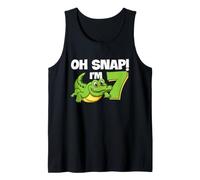 Cocodrilo 7º cumpleaños Reptil Fiesta Humor niños Oh Snap Camiseta sin Mangas