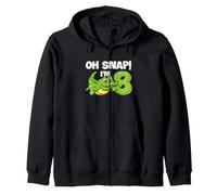 Cocodrilo 8º cumpleaños Reptil Fiesta Humor niños Oh Snap Sudadera con Capucha