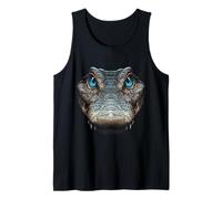 Cocodrilo Animal Motivo Ojos Azules Obra De Arte Cocodrilo Camiseta sin Mangas