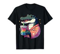 Cocodrilo Cocodrilo Burbuja Boba Tea Anime Lindo Kawaii Camiseta