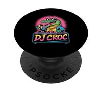 Cocodrilo Dj Con Amor A La Música Para Eventos PopSockets PopGrip Adhesivo