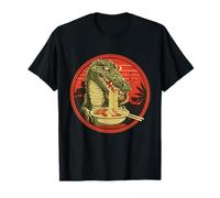 Cocodrilo Ramen Bosque Arte Animal Cocodrilo Comer Ramen Camiseta