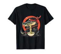 Cocodrilo Ramen Cocodrilo Ramen Bowl Ninja Warrior Obra de Arte Camiseta