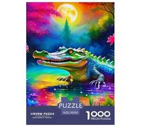 Cocodrilo Rompecabezas De Papel para Adultos 1000 Piezas Animales Salvajes Juego De Habilidad para Toda La Familia Exclusivo De Amazon para Adultos Y Jóvenes 70x50cm/1000pcs