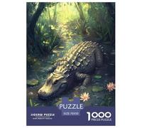 cocodrilo Rompecabezas Imposible,desafío para Adultos Juego EduGatoivo 1000 Piezas Obra De Arte De Juego De para Adultos Y Niños Mayores De 12 Años 70x50cm/1000pcs