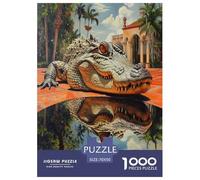 cocodrilo Rompecabezas Imposible,desafío para Adultos Juego EduGatoivo 1000 Piezas Obra De Arte De Juego De para Adultos Y Niños 70x50cm/1000pcs