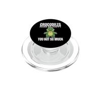 Cocodrilos Make Me Happy You Not So Much Funny Cocodrilo PopSockets PopGrip para MagSafe