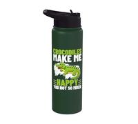 Cocodrilos Make Me Happy You Not So Much Funny Cocodrilo Stainless Steel Insulated Water Bottle