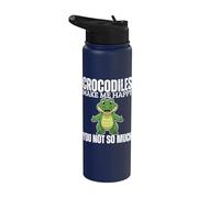 Cocodrilos Make Me Happy You Not So Much Funny Cocodrilo Stainless Steel Insulated Water Bottle