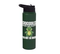Cocodrilos Make Me Happy You Not So Much Funny Cocodrilo Stainless Steel Insulated Water Bottle
